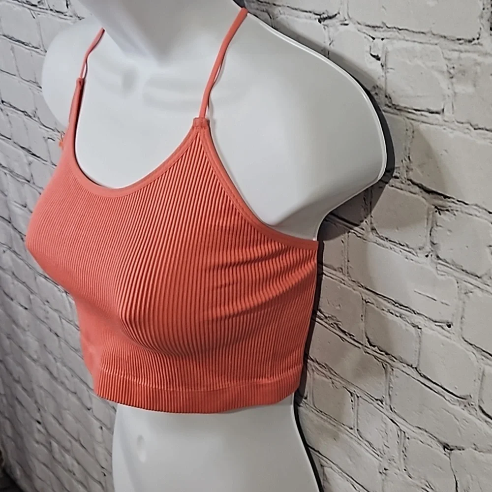 Colsie ribbed bratank top Long Line - Picture 3 of 7